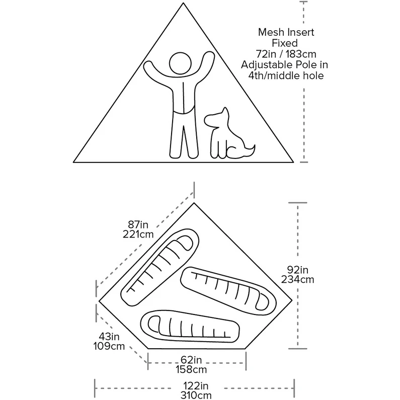 Big Agnes Gold Camp UL 5 Mesh Inner Tent 5 Big Agnes Gold Camp UL 5 Mesh Inner Tent - Afbeelding 3