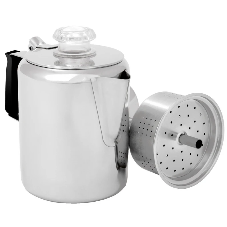 GSI Glacier Stainless Percolator Koffiepers 4 GSI Glacier Stainless Percolator Koffiepers - Afbeelding 2