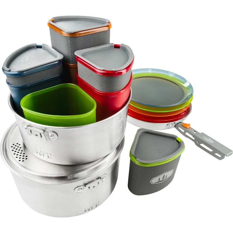 GSI Glacier Stainless Camper Kookgerei 4 GSI Glacier Stainless Camper Kookgerei - Afbeelding 2